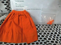 ORANGE GATHERED SKIRT A